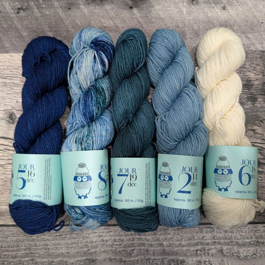 Laine Fingering Rambouillet Nylon superwash - Kit 4 demi écheveaux