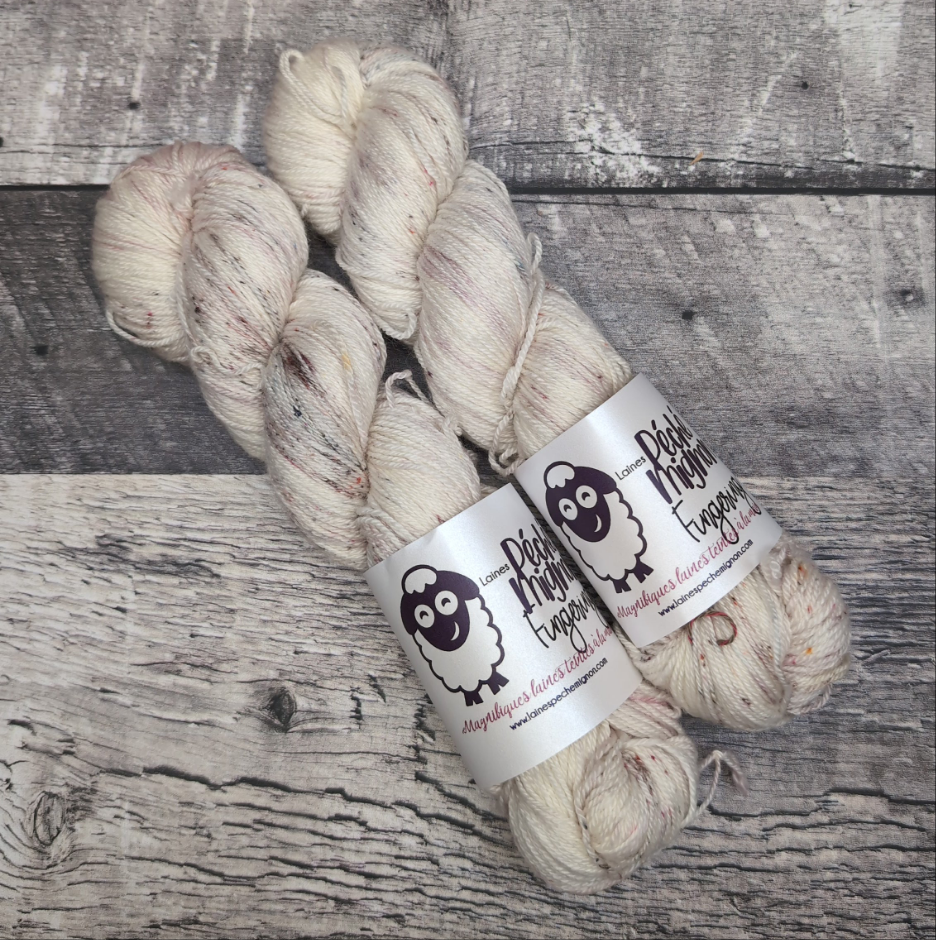 Fingering BFL soie cachemire (à l'unité) poussière d'étoiles