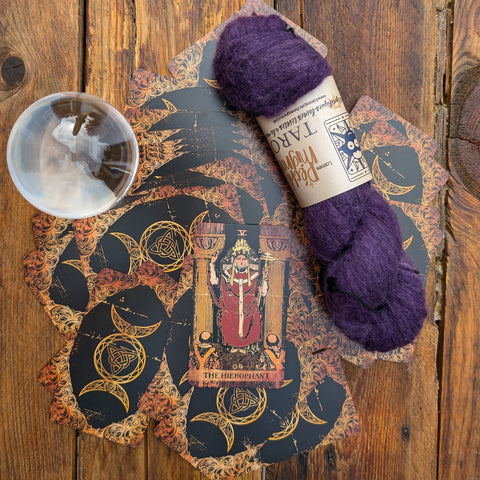 Kit Osko par Nathalie Bergeron - Tarot - Laine Lace Suri bébé alpaga yak et soie