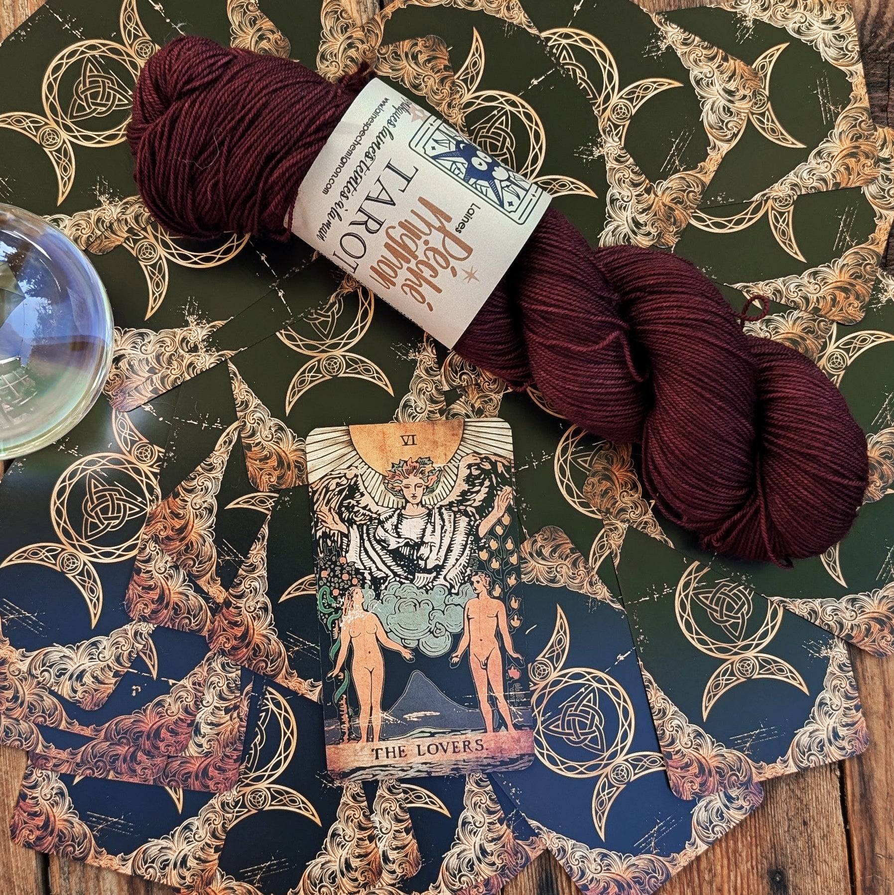 Tarot - Laine DK Mérinos yak et soie - Les amoureux