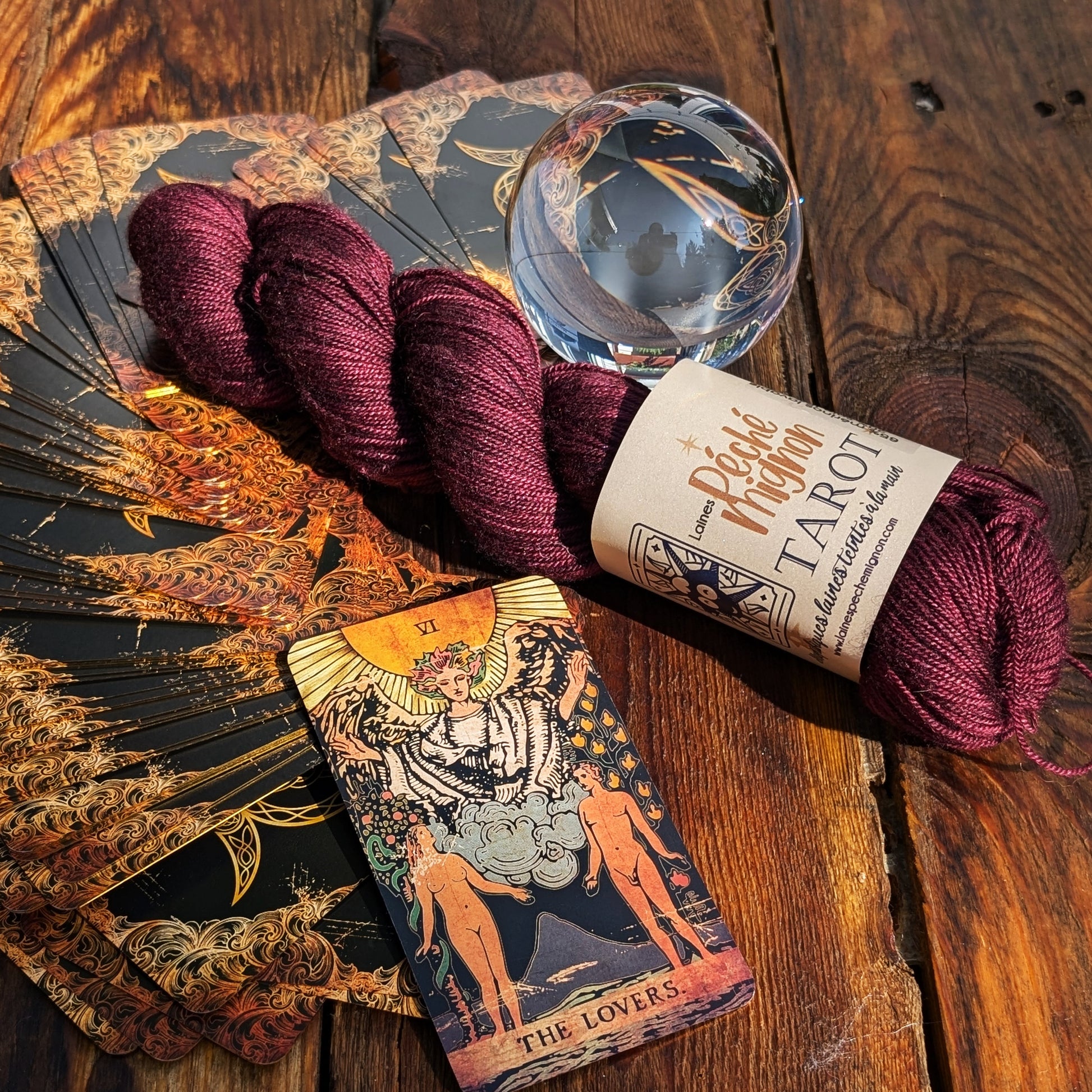 Tarot - Laine Fingering Mérinos yak et soie - Les amoureux