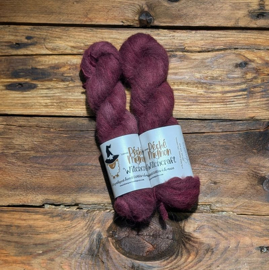 Écheveau à l'unité - lace bébé alpaga yak soie couleur sorceress