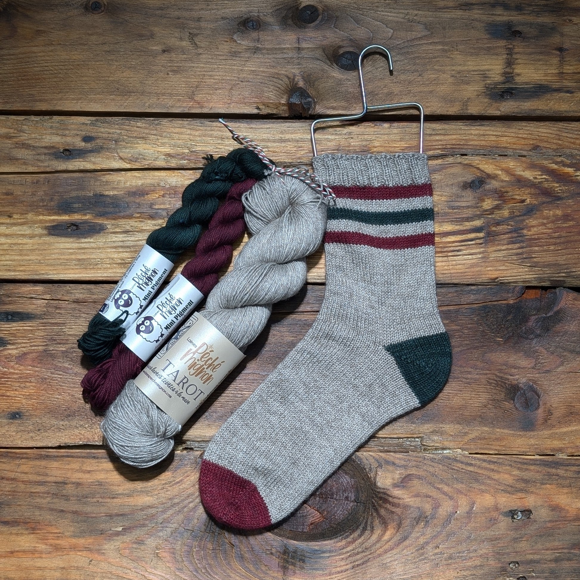 Kit “Le Bas d’Antan” Fingering - Mérinos yak et nylon