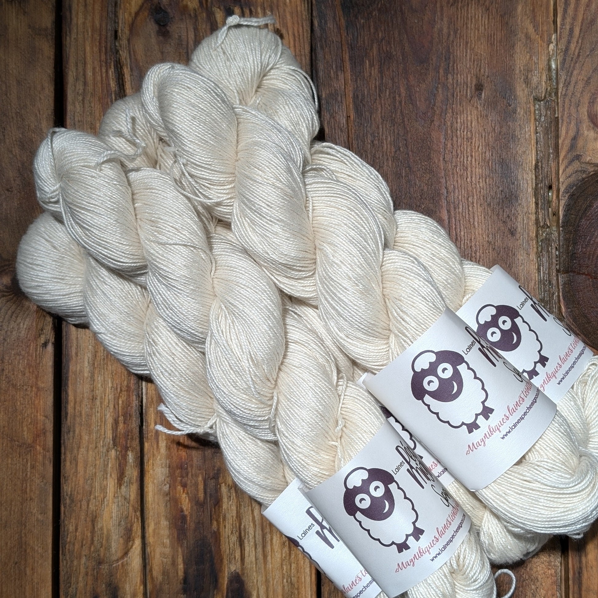 Sport - Untreated Silk Merino Yarn - Natural