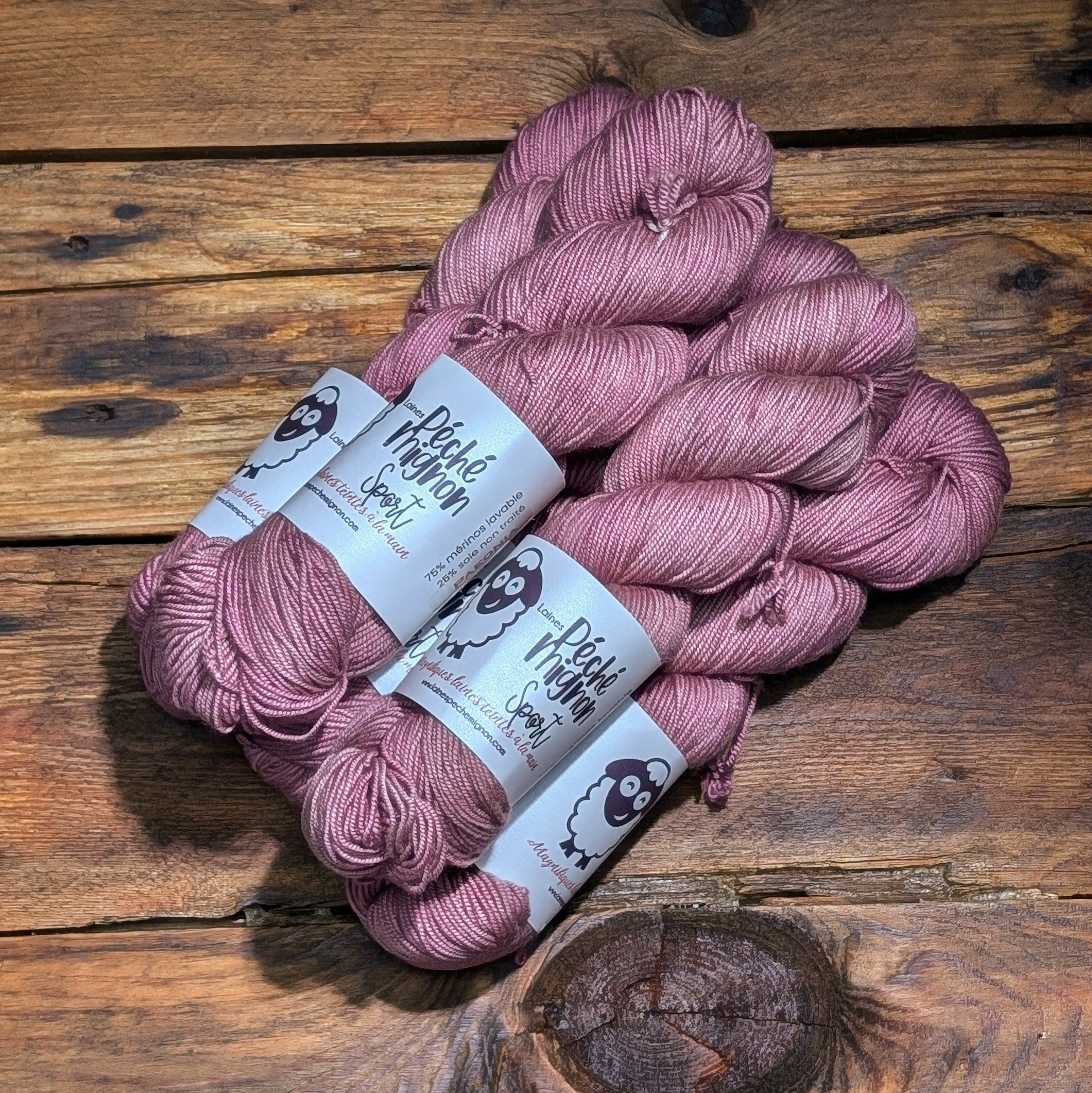 Light DK/Sport - Fil de Mérinos Soie Non Traitée - Paeonia