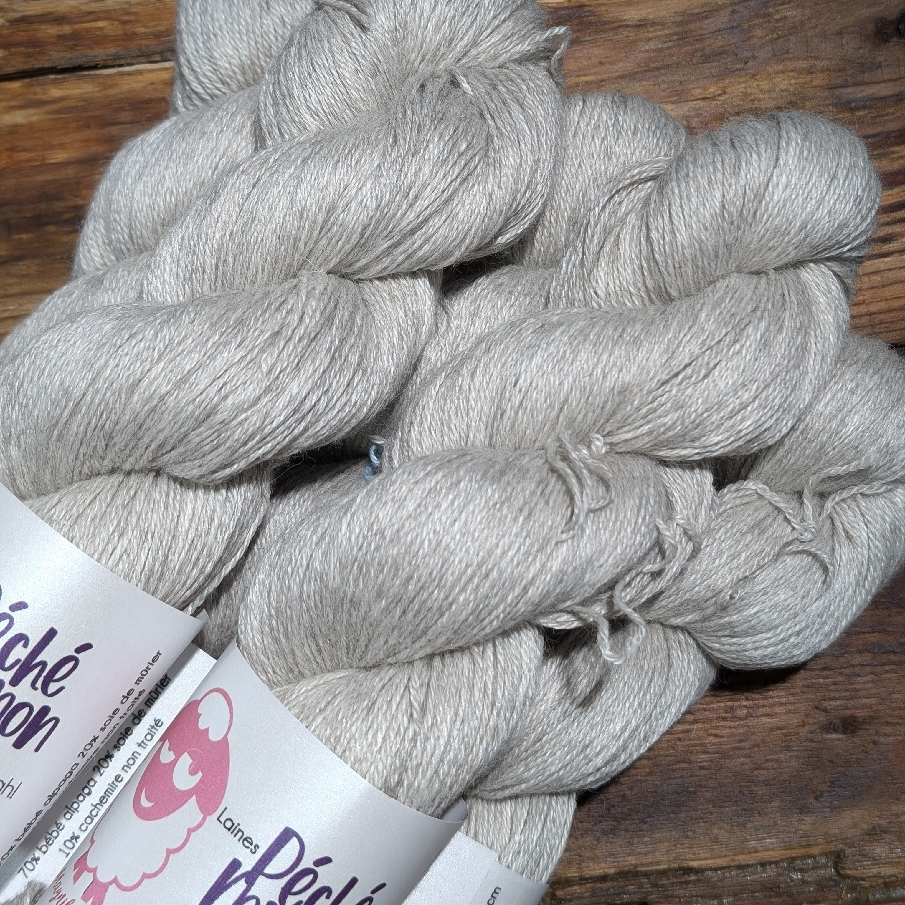 Collection Momoah - Fingering bébé alpaga soie et cachemire - gris