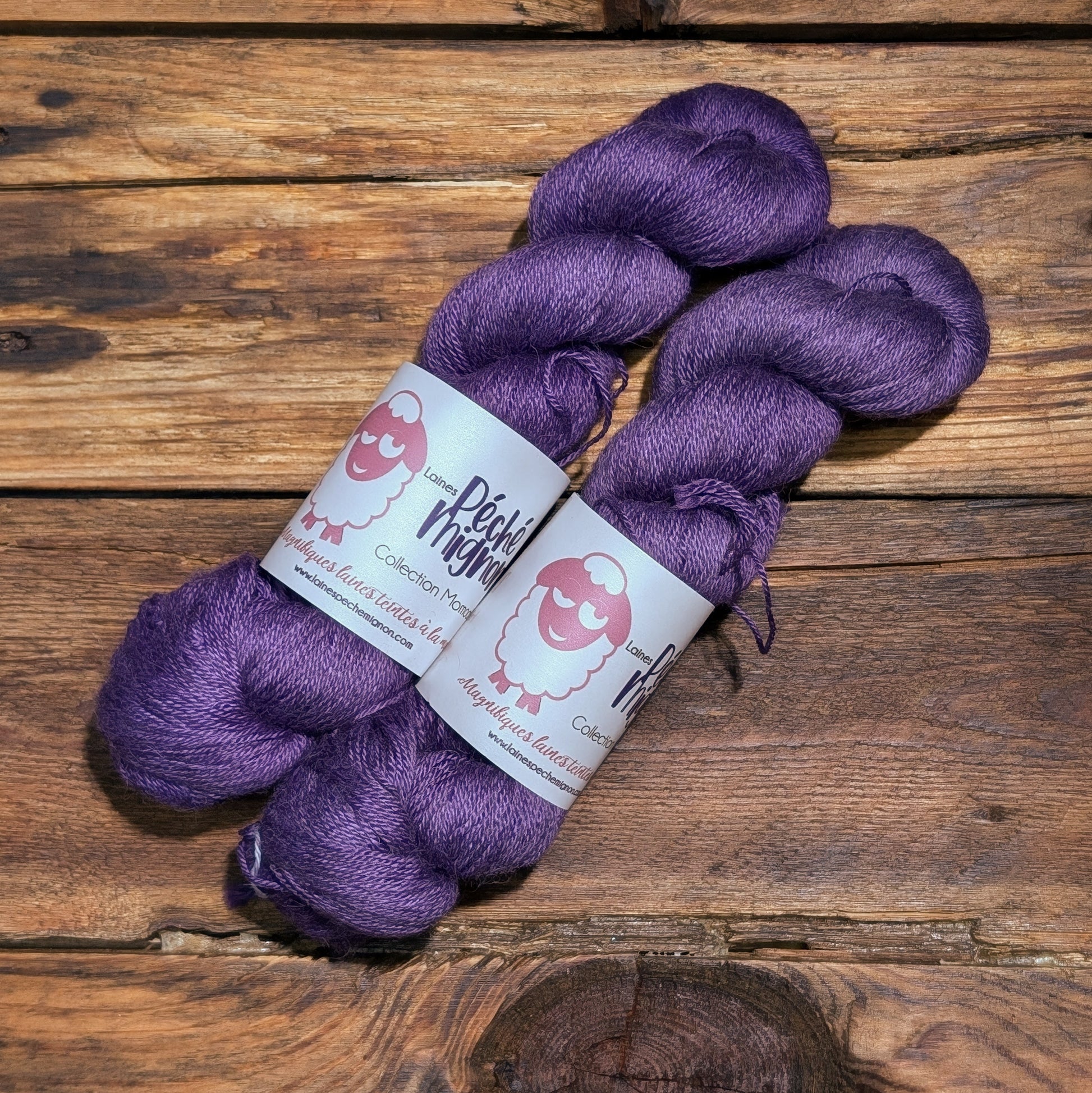 Collection Momoah - Fingering bébé alpaga soie et cachemire - Mure sauvage