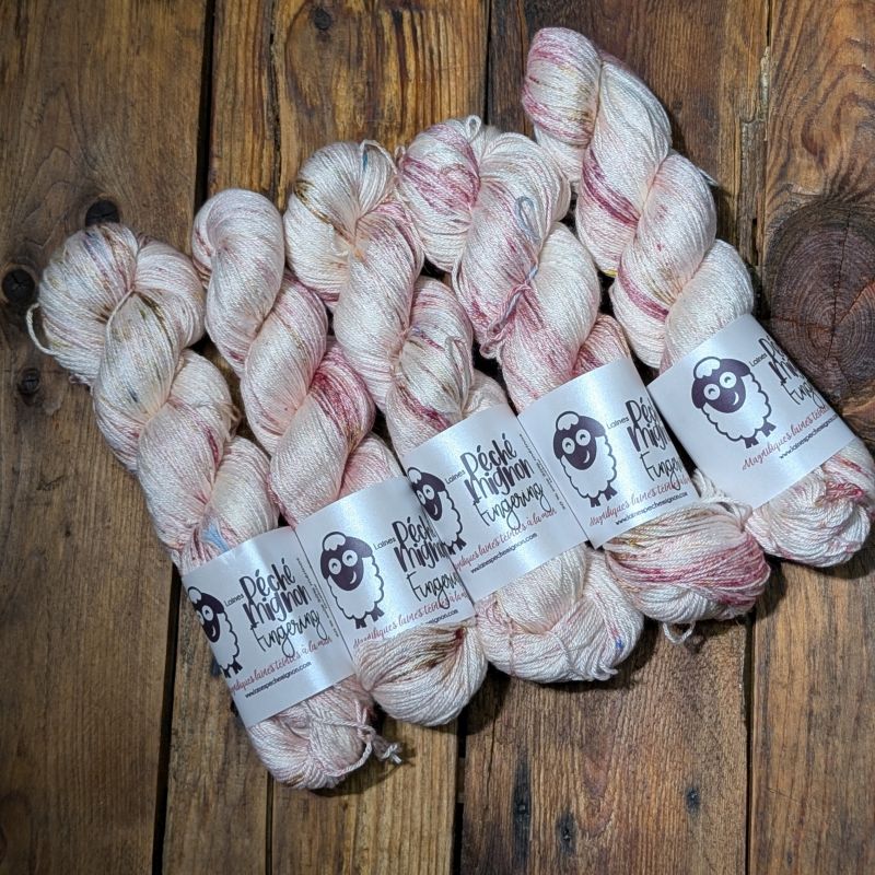 Washable Merino Silk Fingering Base - Rice Paper