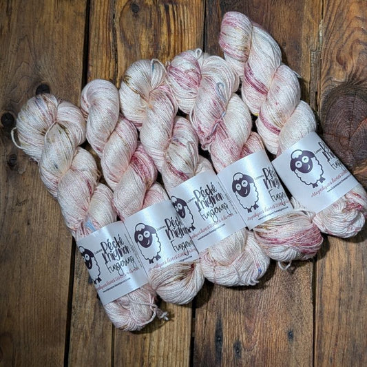 Washable Merino Silk Fingering Base - Rice Paper