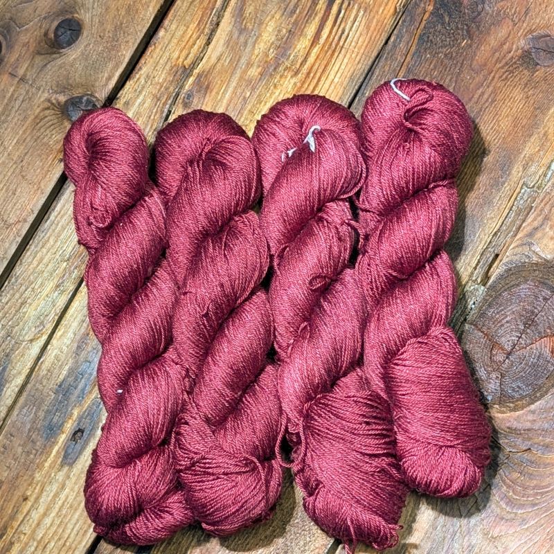 Washable Merino Silk Fingering Base - Speakeasy (Red)