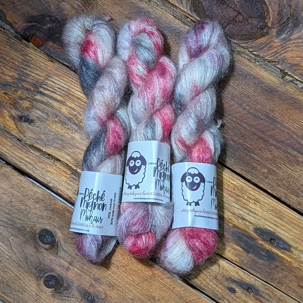 Écheveau à l'unité - Lace Mohair - Moulin rouge