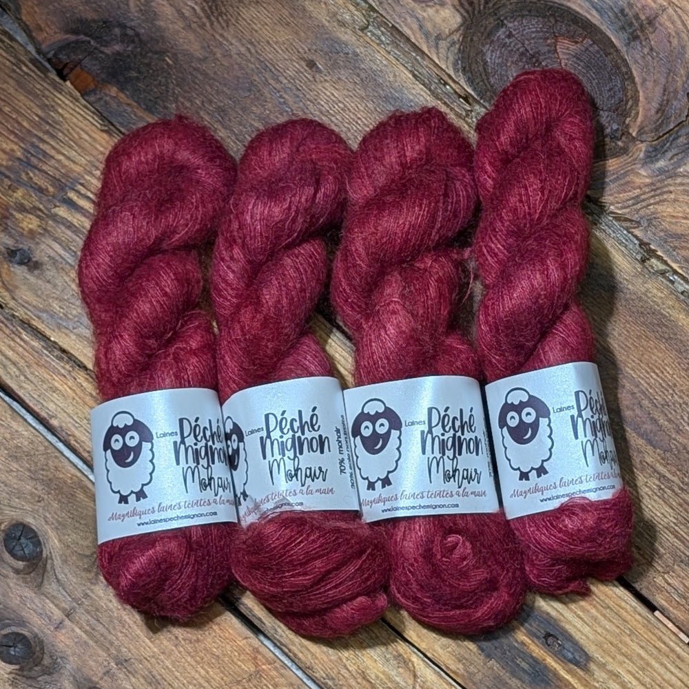 Écheveau à l'unité - Lace Mohair - Cassis