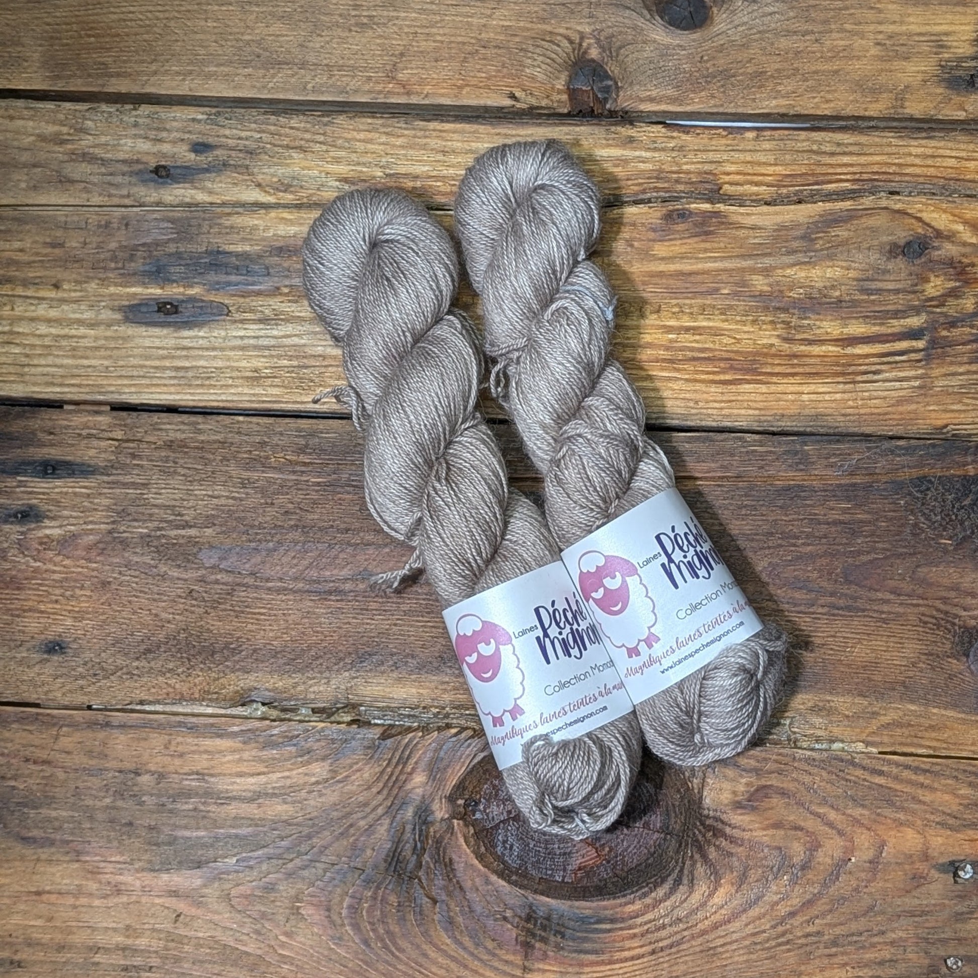 Momoah - Fingering baby alpaca silk and cashmere - set of 2 skeins Sahara