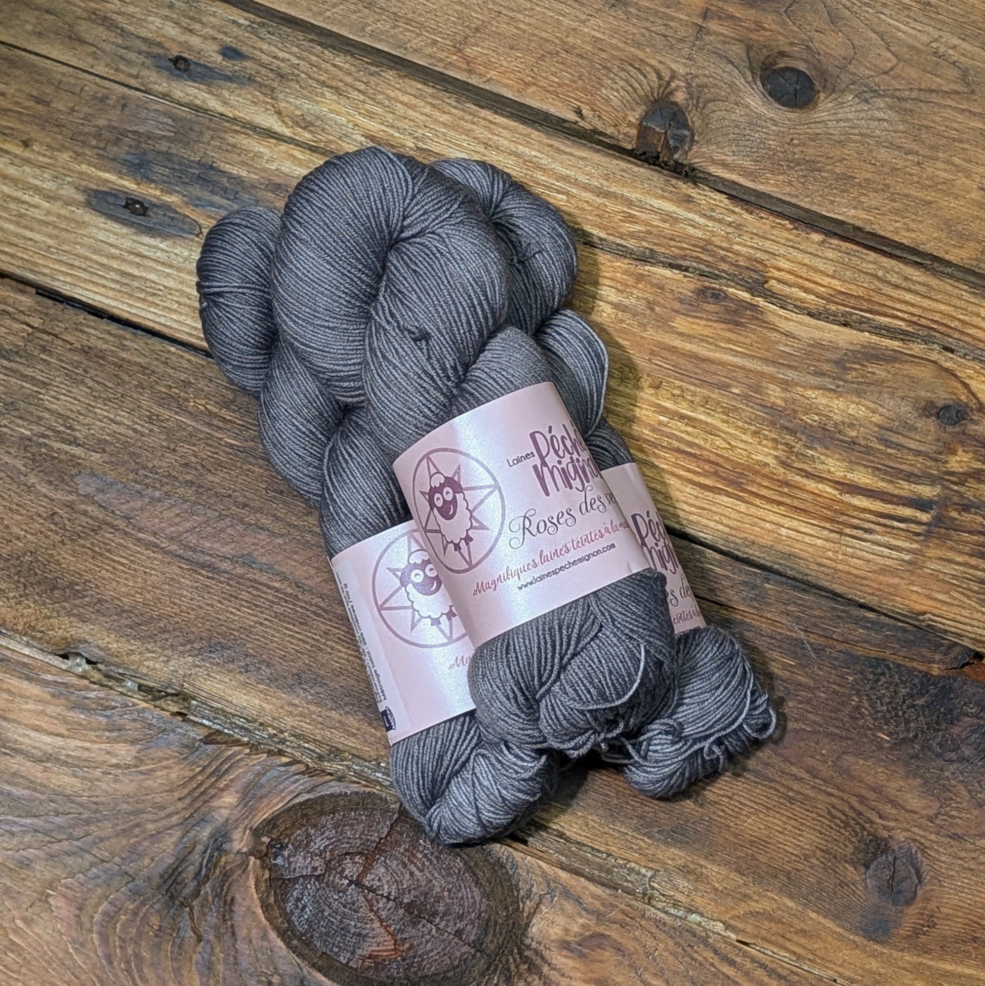 Trio d'écheveaux - fingering mérinos nylon - Pénombre