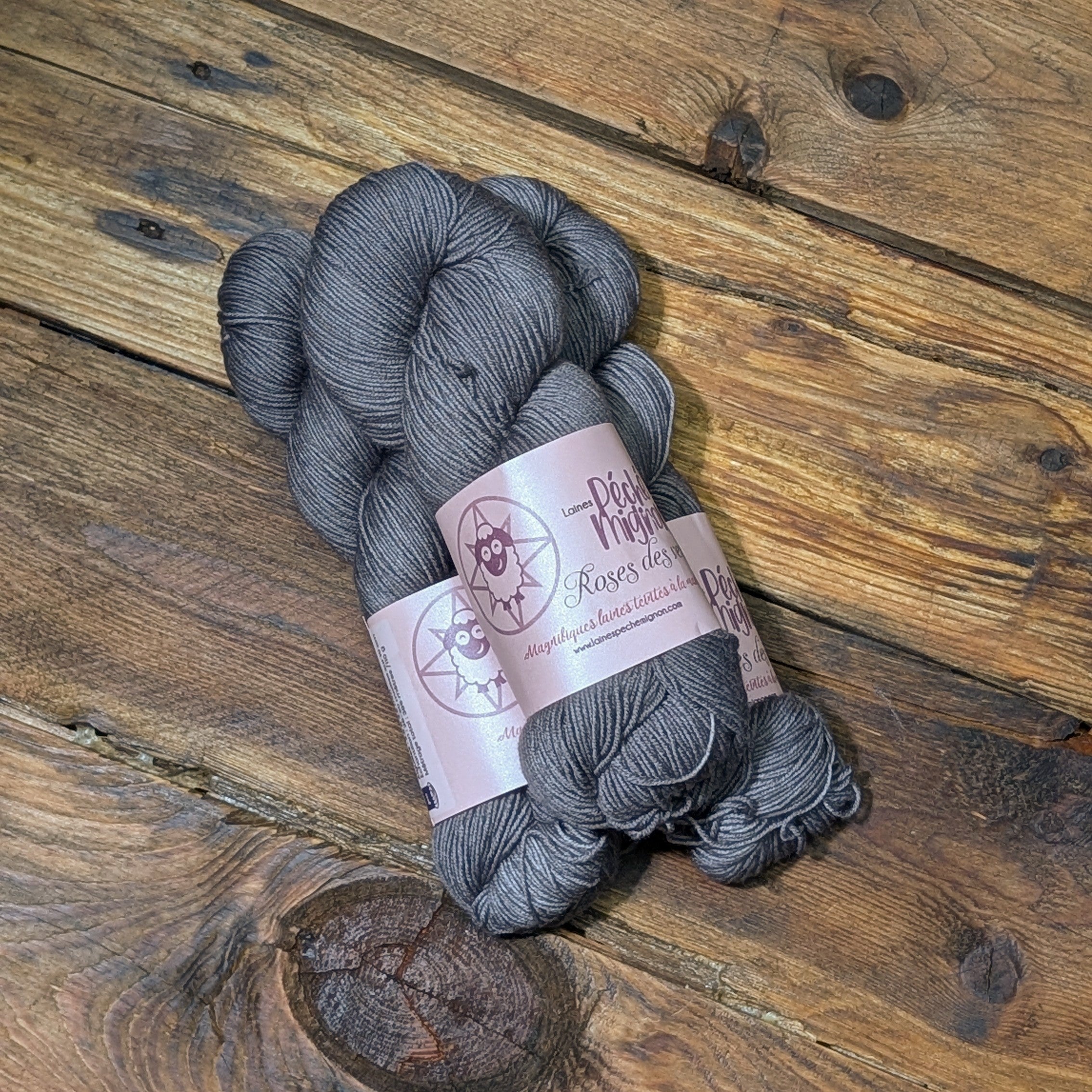 Trio d'écheveaux - fingering mérinos nylon - Pénombre