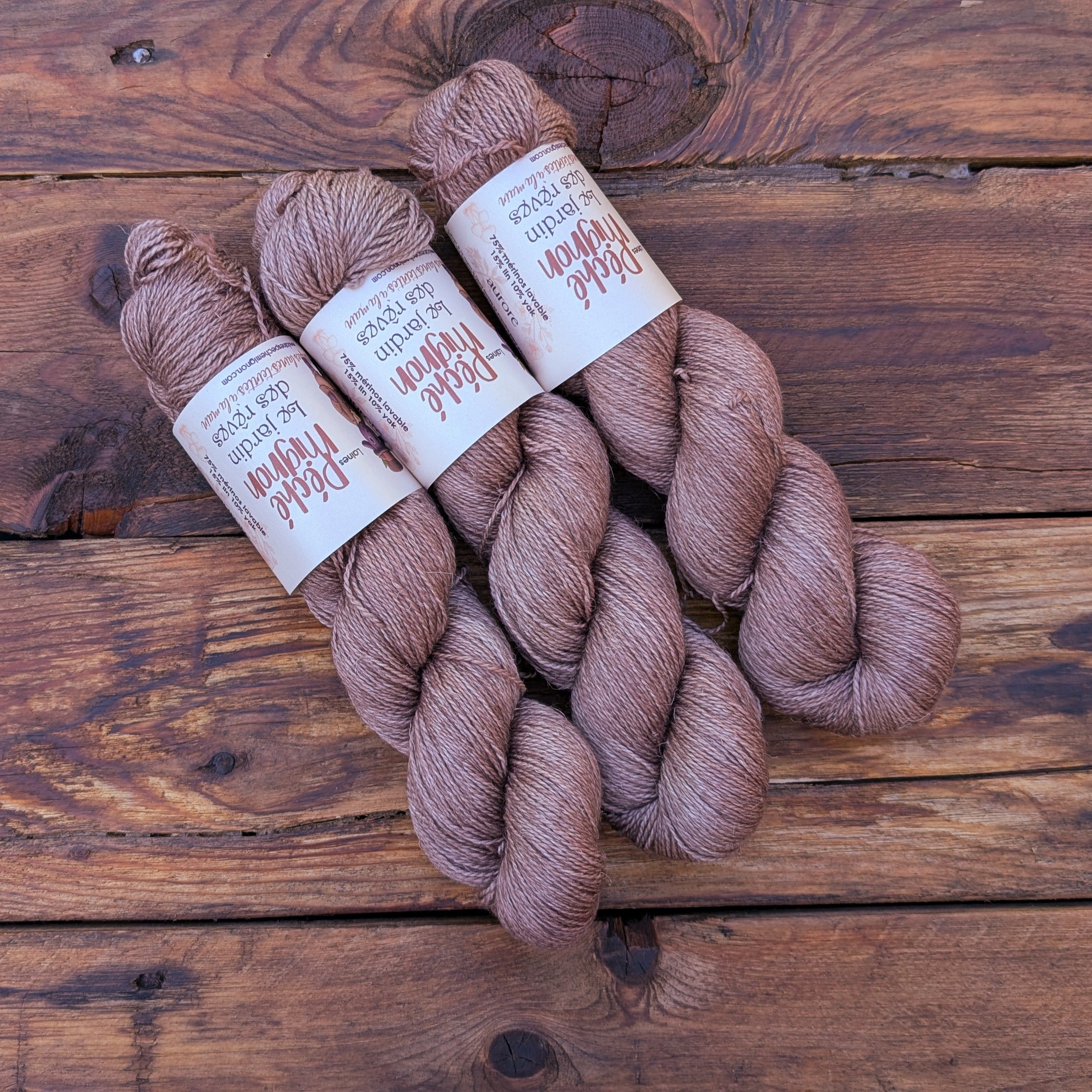 Laine Fingering mérinos yak lin superwash - Jardin des rêves - Aurore