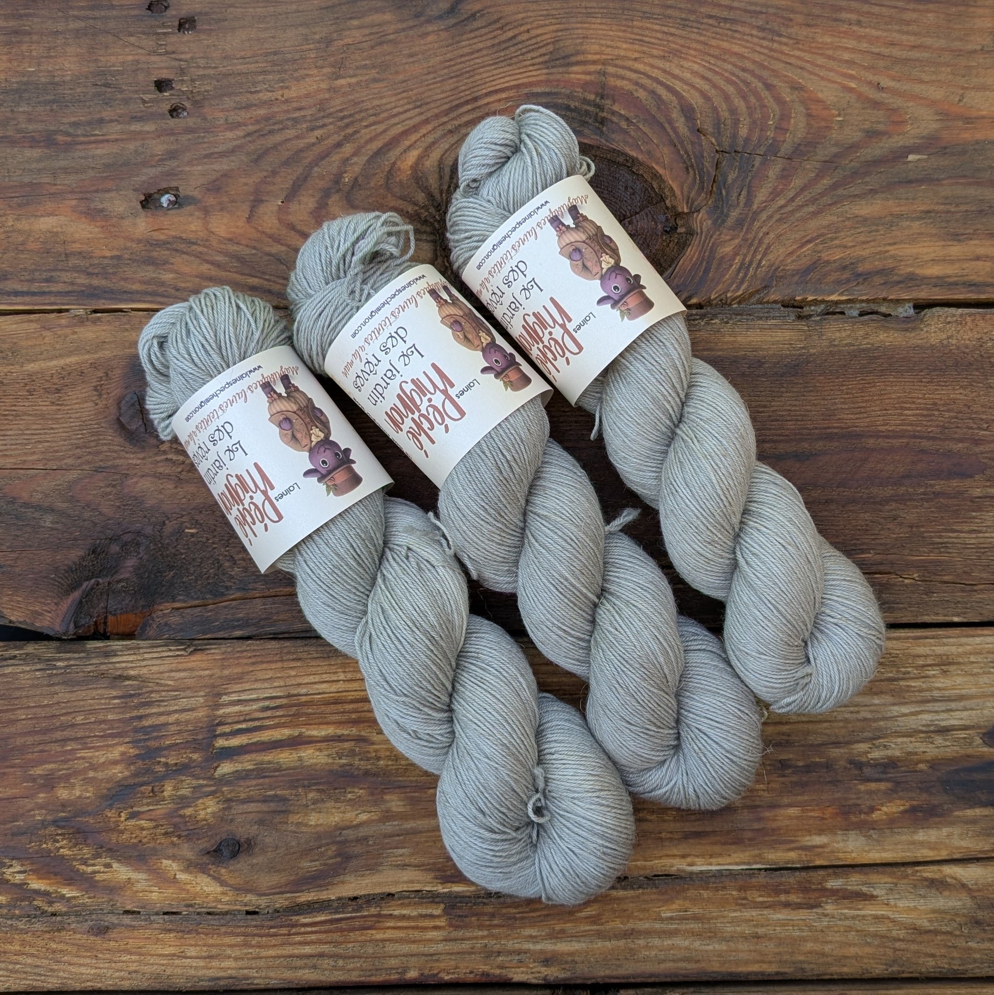 Laine Fingering mérinos lin non-traité - Jardin des rêves - Herbarium