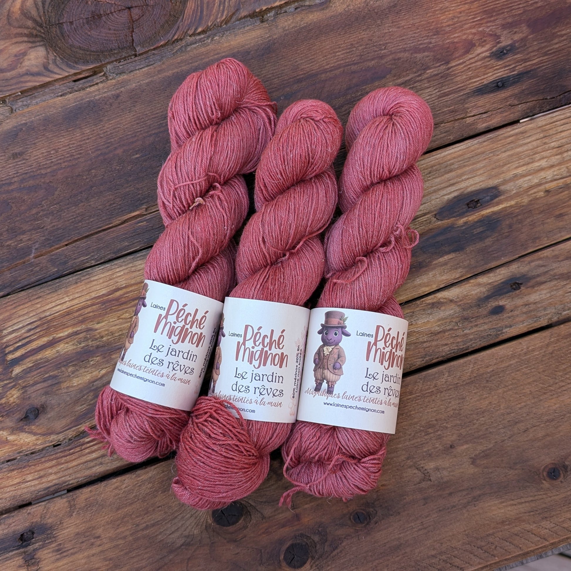 Laine Fingering mérinos lin non-traité - Jardin des rêves - Fée du Marais