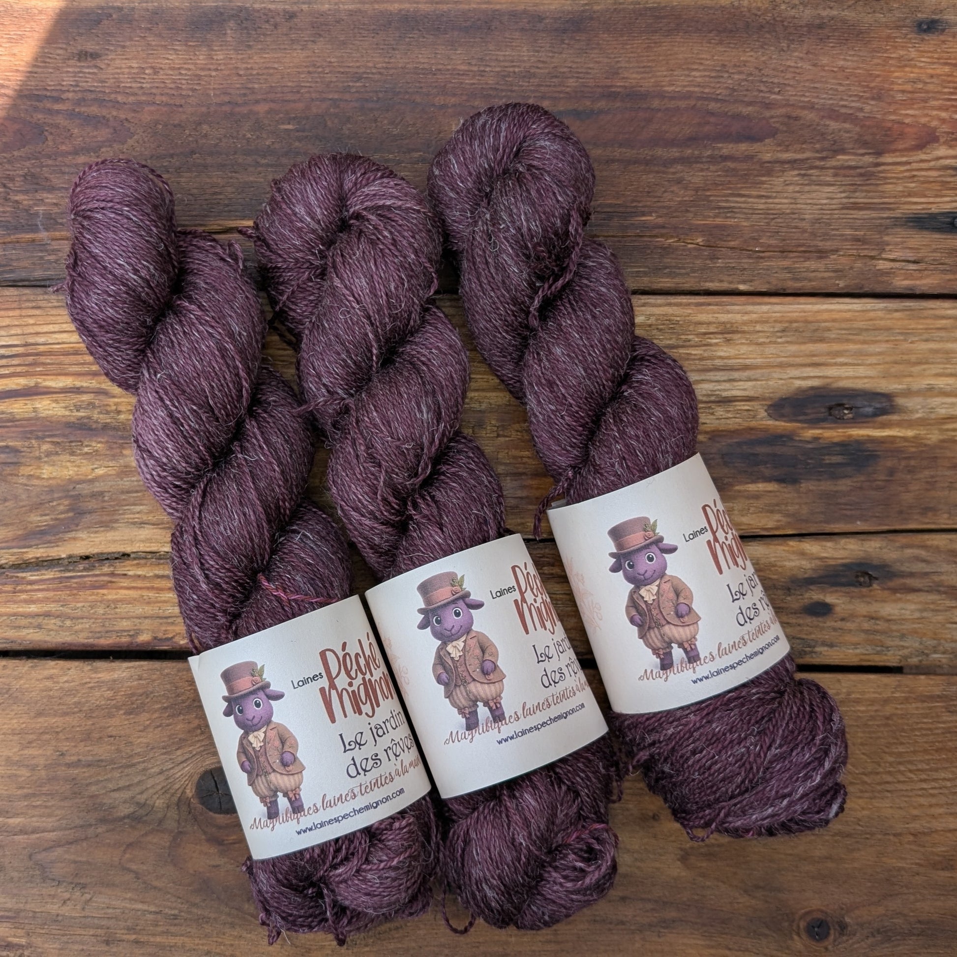 Laine Fingering mérinos yak lin superwash - Jardin des rêves - Vesperine