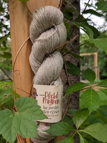 Laine Fingering mérinos yak lin superwash - Jardin des rêves - Naturel