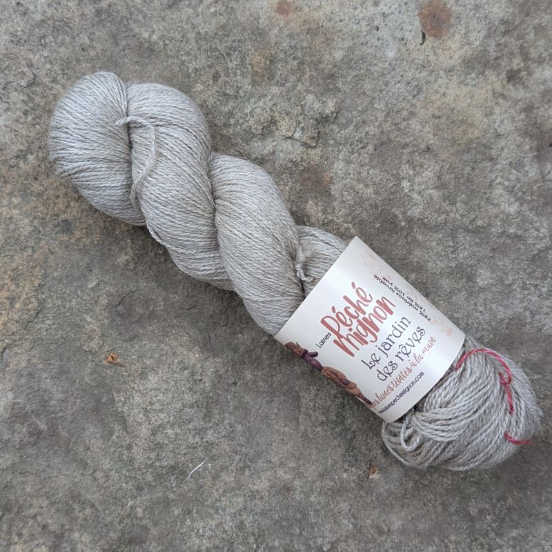 Laine Fingering mérinos yak lin superwash - Jardin des rêves - Naturel