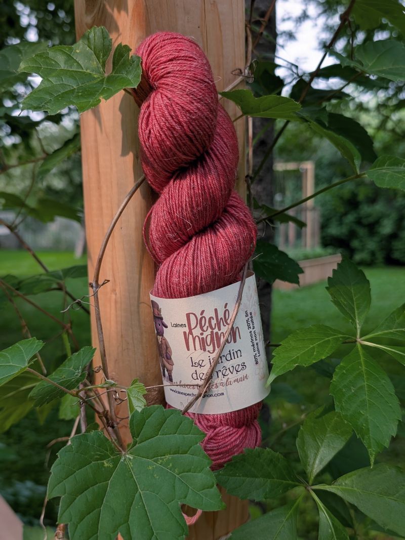 Laine Fingering mérinos lin non-traité - Jardin des rêves - Fée du Marais