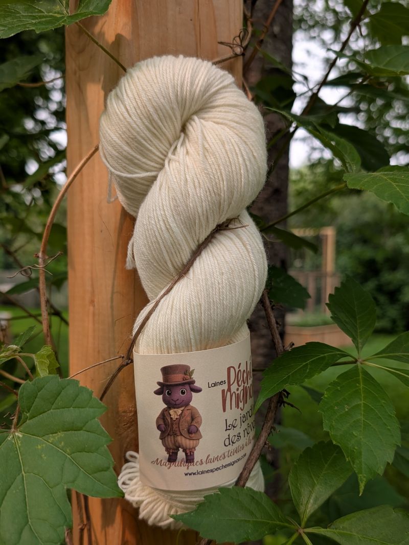 Laine Fingering Rambouillet Nylon superwash - Jardin des rêves - Naturel