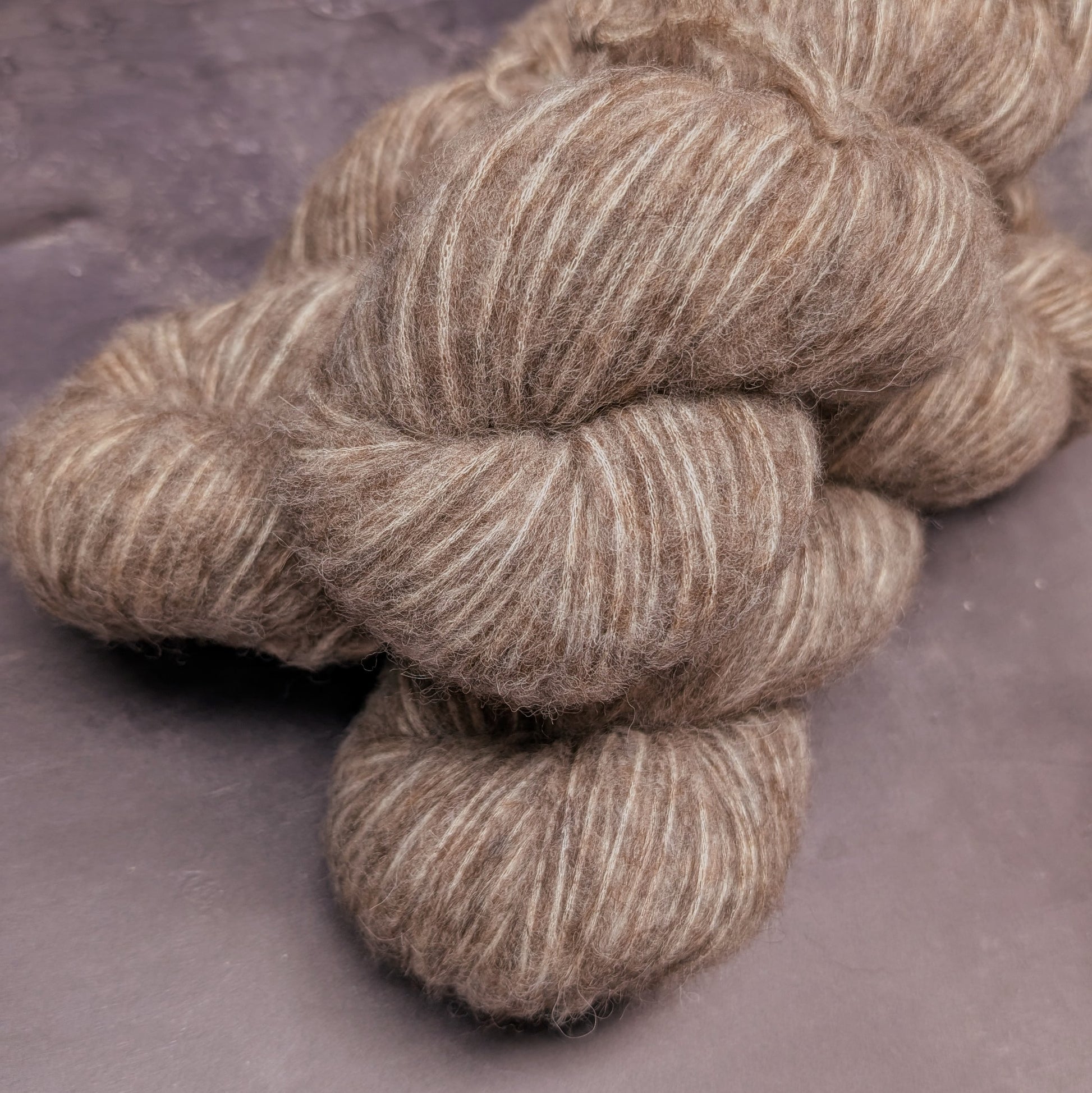 Fil à tricoter DK - Nebula - Bébé alpaga et coton - Écorce de saule