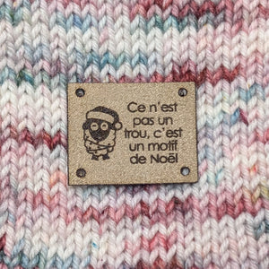 Washable ultra suede label for knitting 