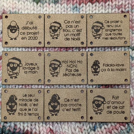 Ensemble complet 27 étiquettes à tricot Pigment le farceur - les 3 séries