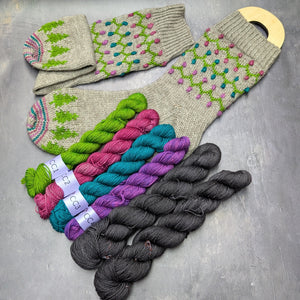 Kit “Influx Socks” de Noël – Patron & Laine Mérinos Yak Nylon