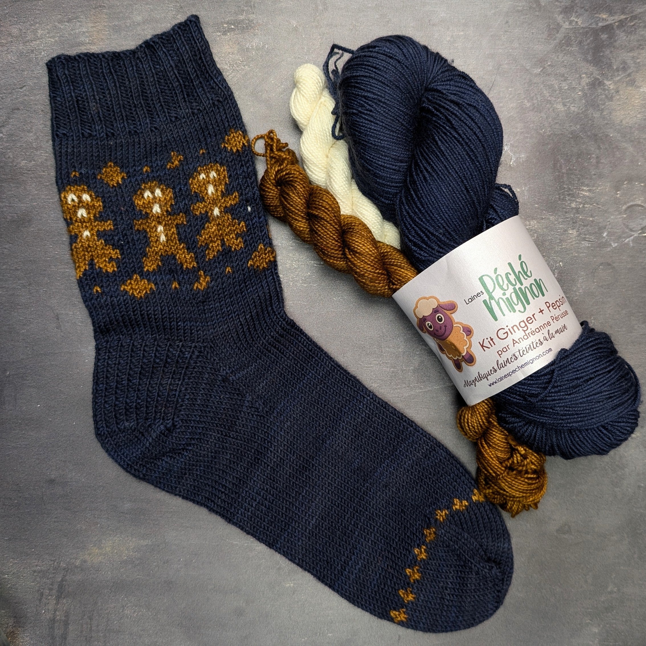 Kit “Ginger & Pepsin Christmas Socks” – Chaussettes de Noël d'Andréanne Pérusse