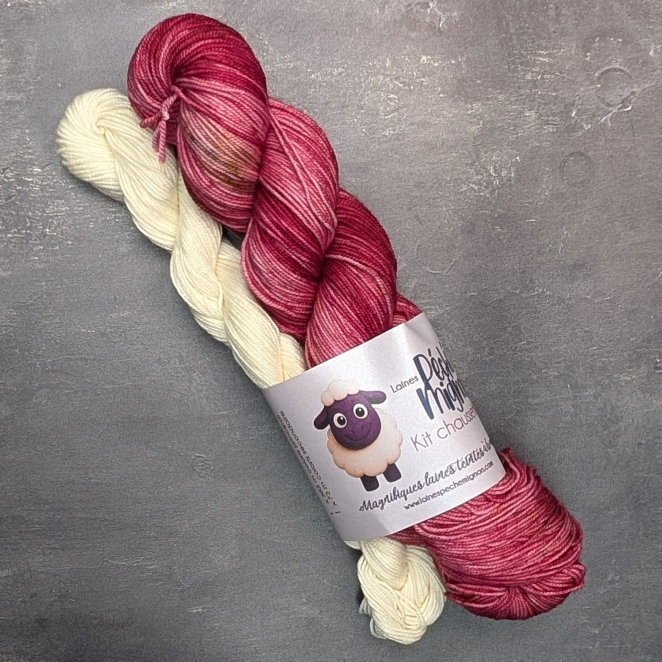 Kit Chaussettes fingering - Framboisier