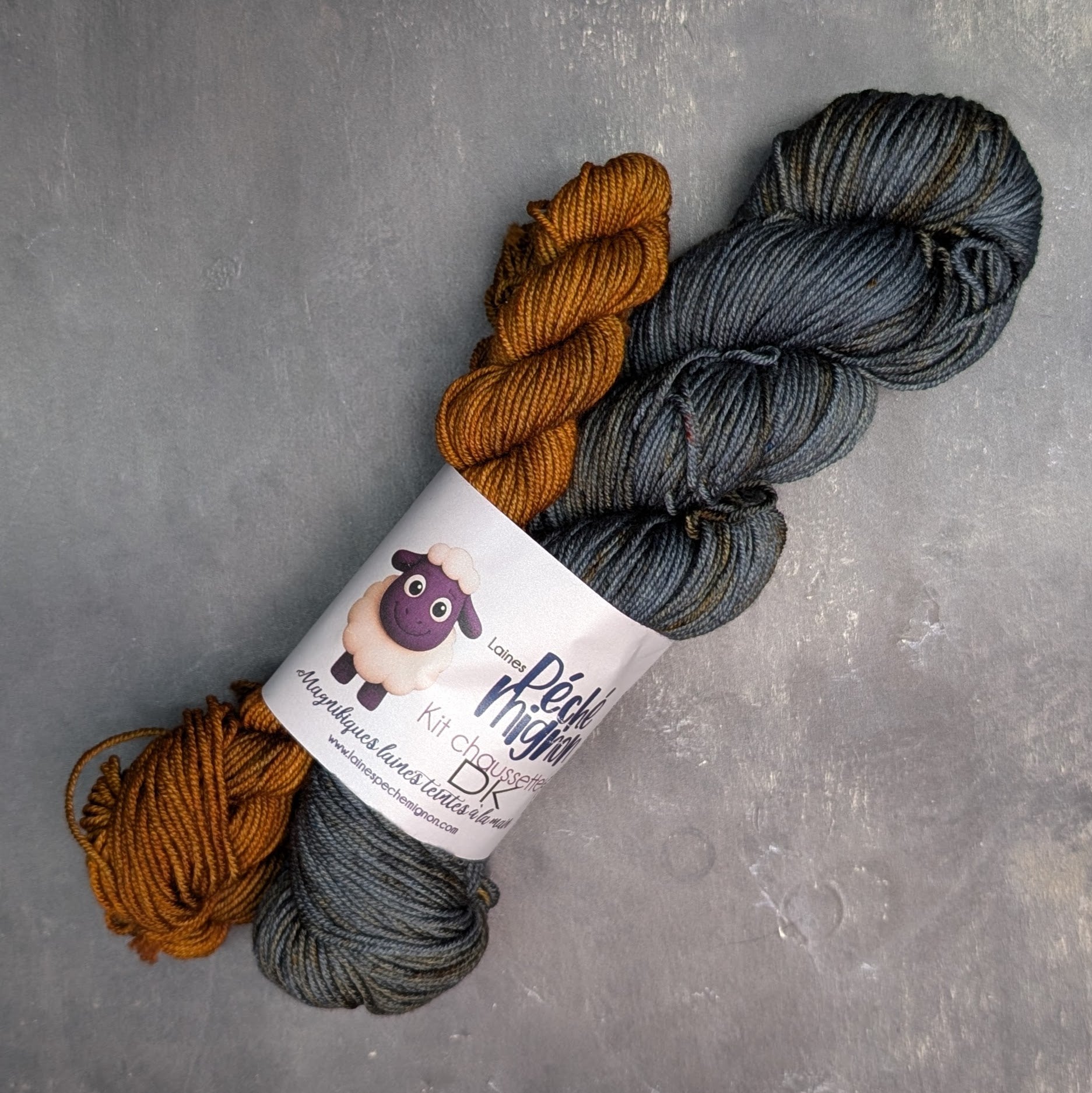 Kit Chaussettes DK – Mérinos Nylon High Twist - Oxyde