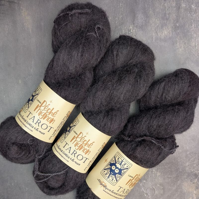 Tarot - Laine Lace bébé alpaga yak et soie - Black Magick