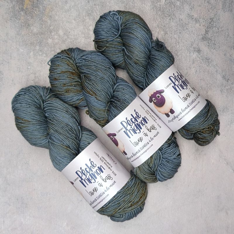 Laine à bas - mérinos et nylon Superwash – Fingering - Oxyde