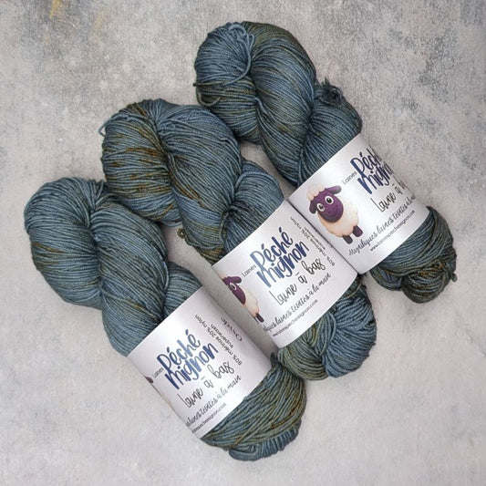 Laine à bas - mérinos et nylon Superwash – Fingering - Oxyde