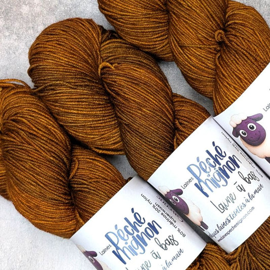 Laine à bas - mérinos et nylon Superwash – Fingering - Cayenne