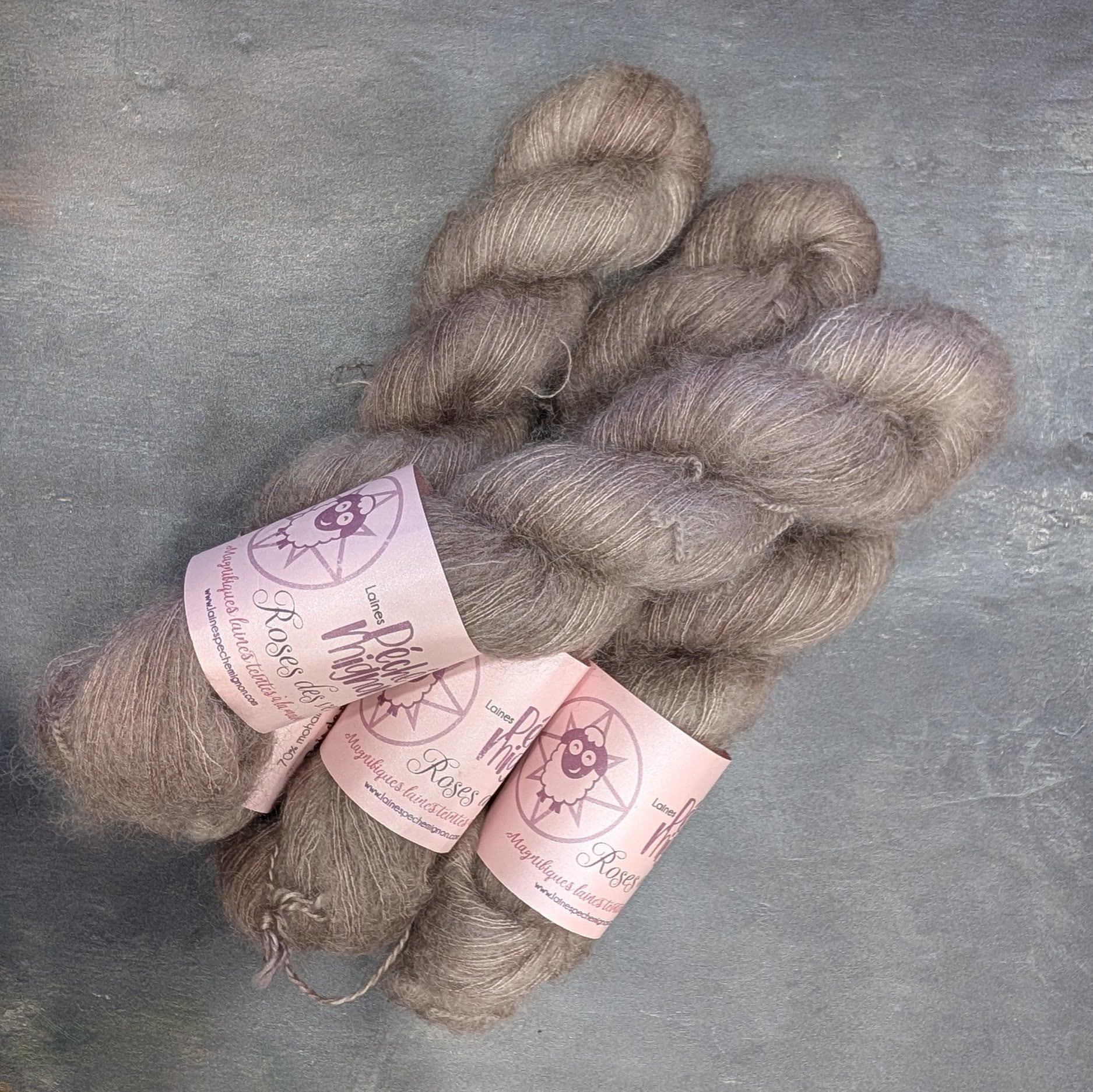 Écheveau à l'unité - Lace Mohair - Bois de rose