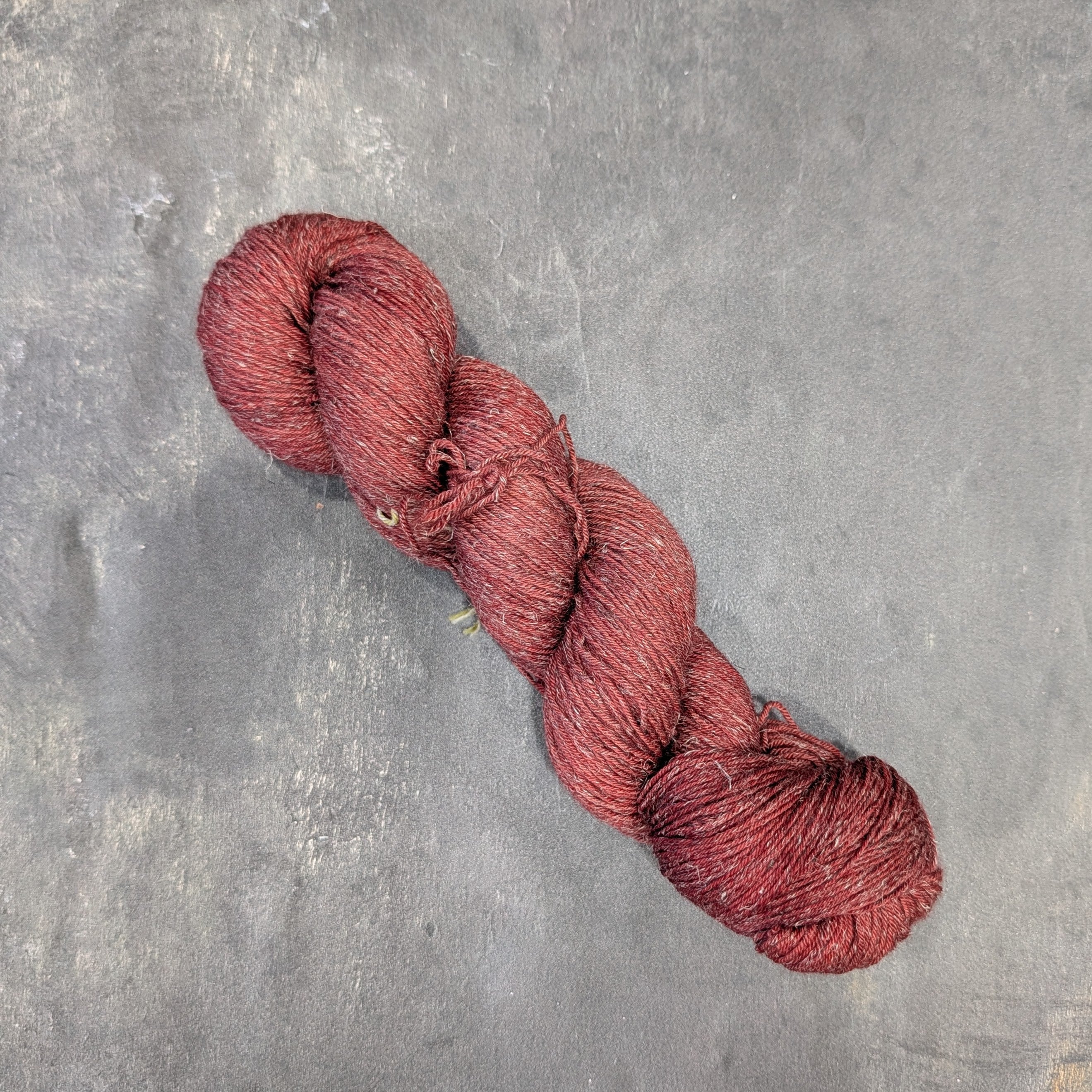 Laine Fingering mérinos lin non-traité - Rouge
