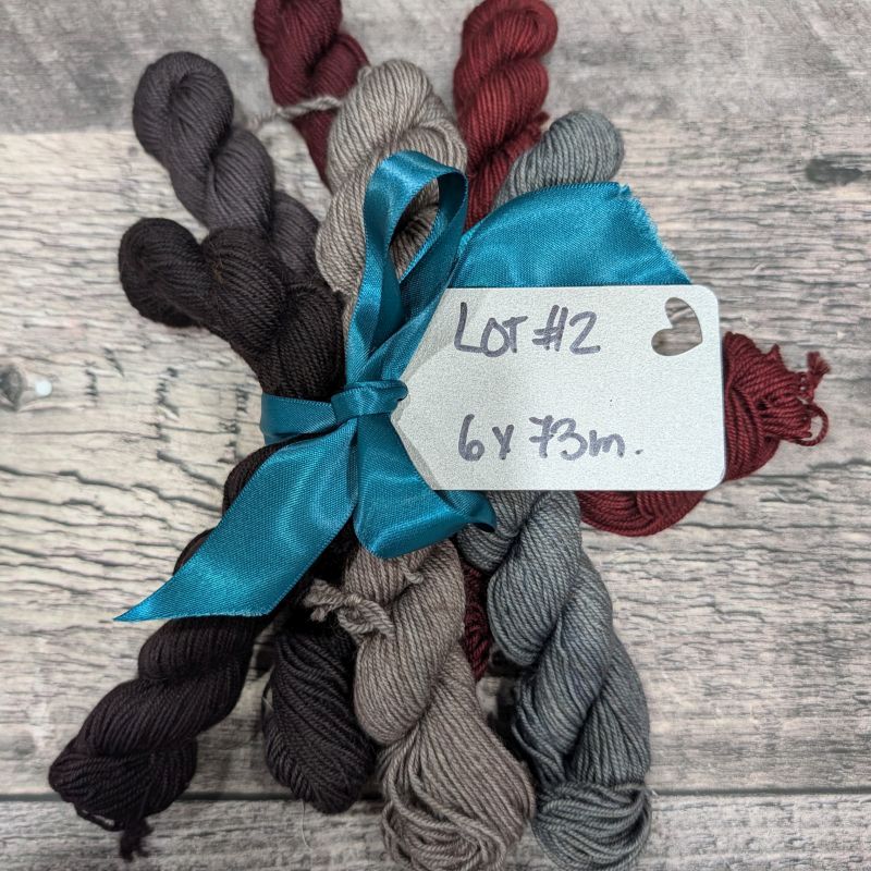 Lots de Mini Pigments Fingering Mérinos, Yak et Nylon - plusieurs ensembles différents