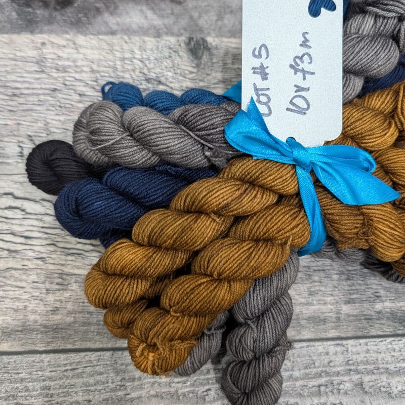 Lots de Mini Pigments Fingering Mérinos Nylon Classique - Plusieurs ensembles différents