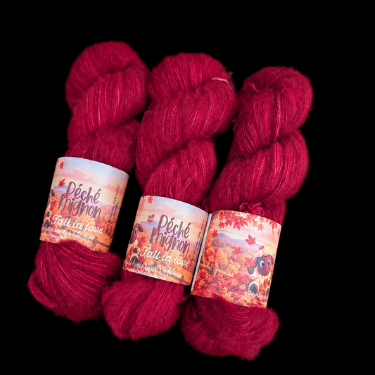Canneberge — Cumulus — faux Suri (Lace mérinos et soie)