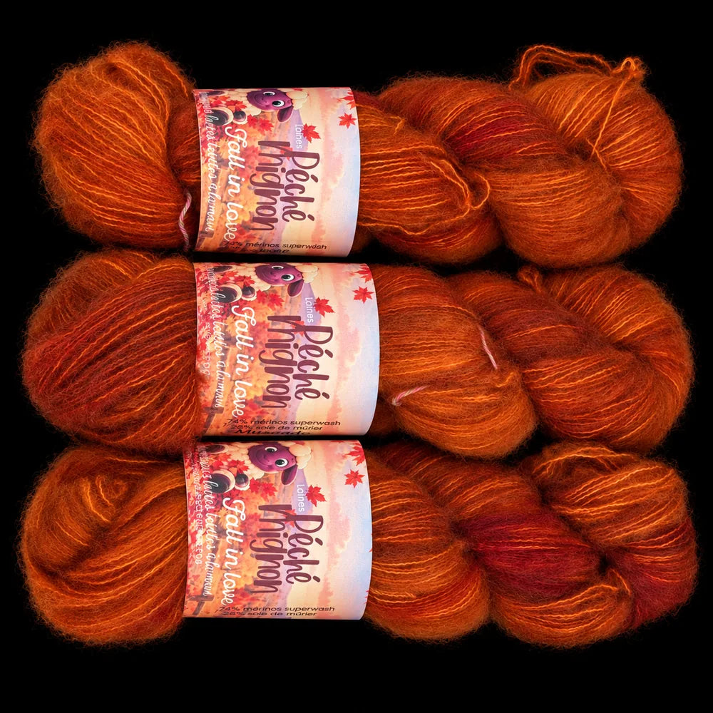 Muscade — Cumulus — faux Suri (Lace mérinos et soie)