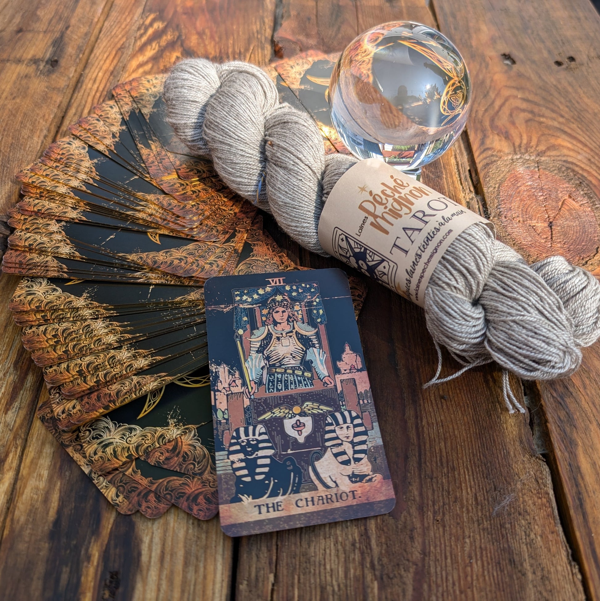 Tarot - Laine Fingering Mérinos yak et soie - Le chariot