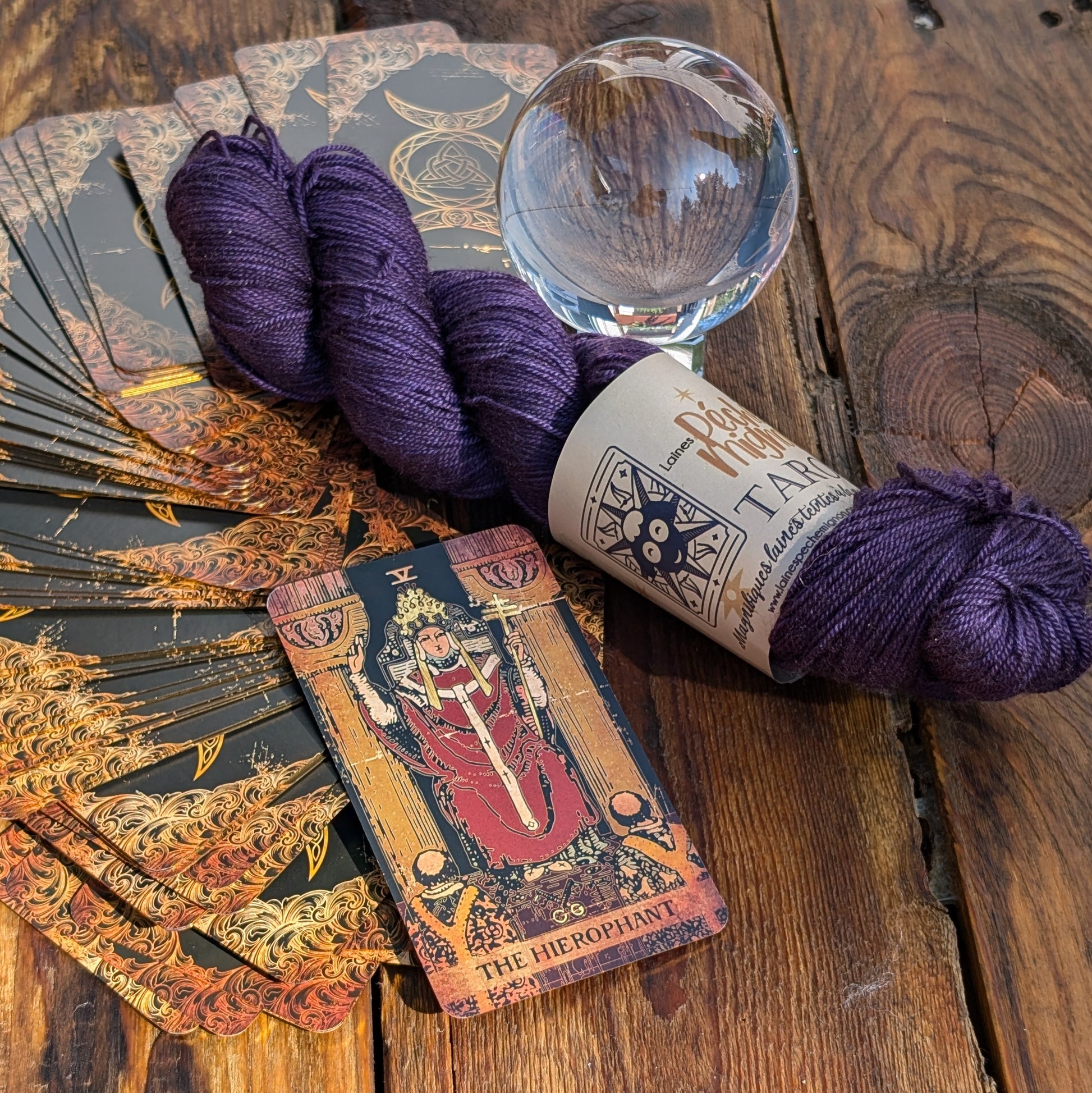 Tarot - Laine Fingering Mérinos yak et soie - L'hiérophante