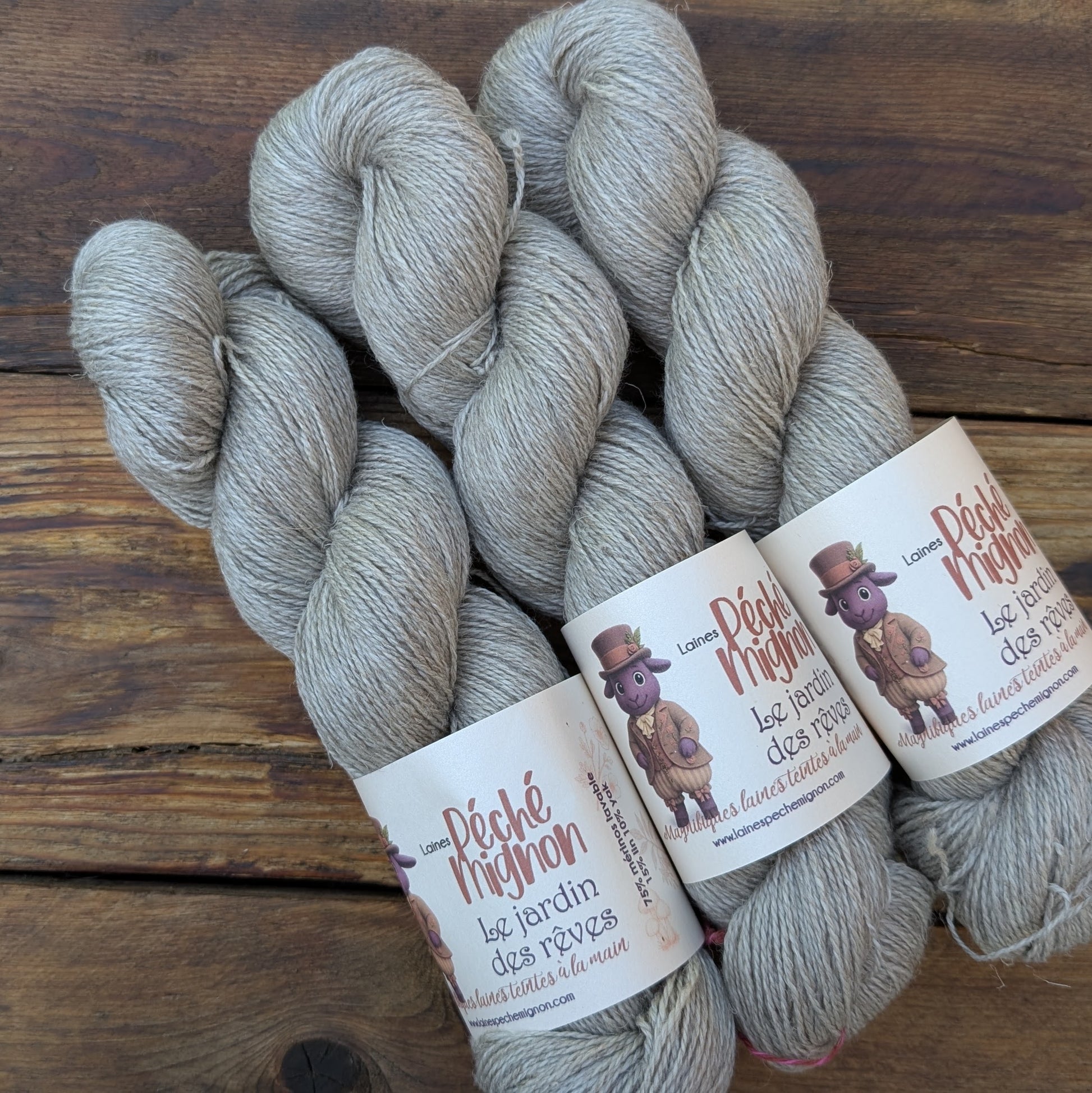 Laine Fingering mérinos yak lin superwash - Jardin des rêves - Naturel