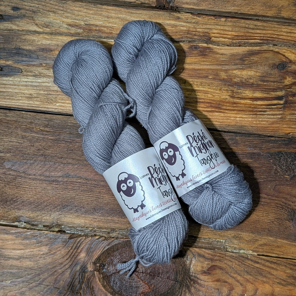 Fingering - Targhee non traité - Gris perle