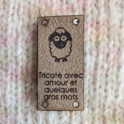 Ensemble d'étiquettes à tricot Pigment le farceur