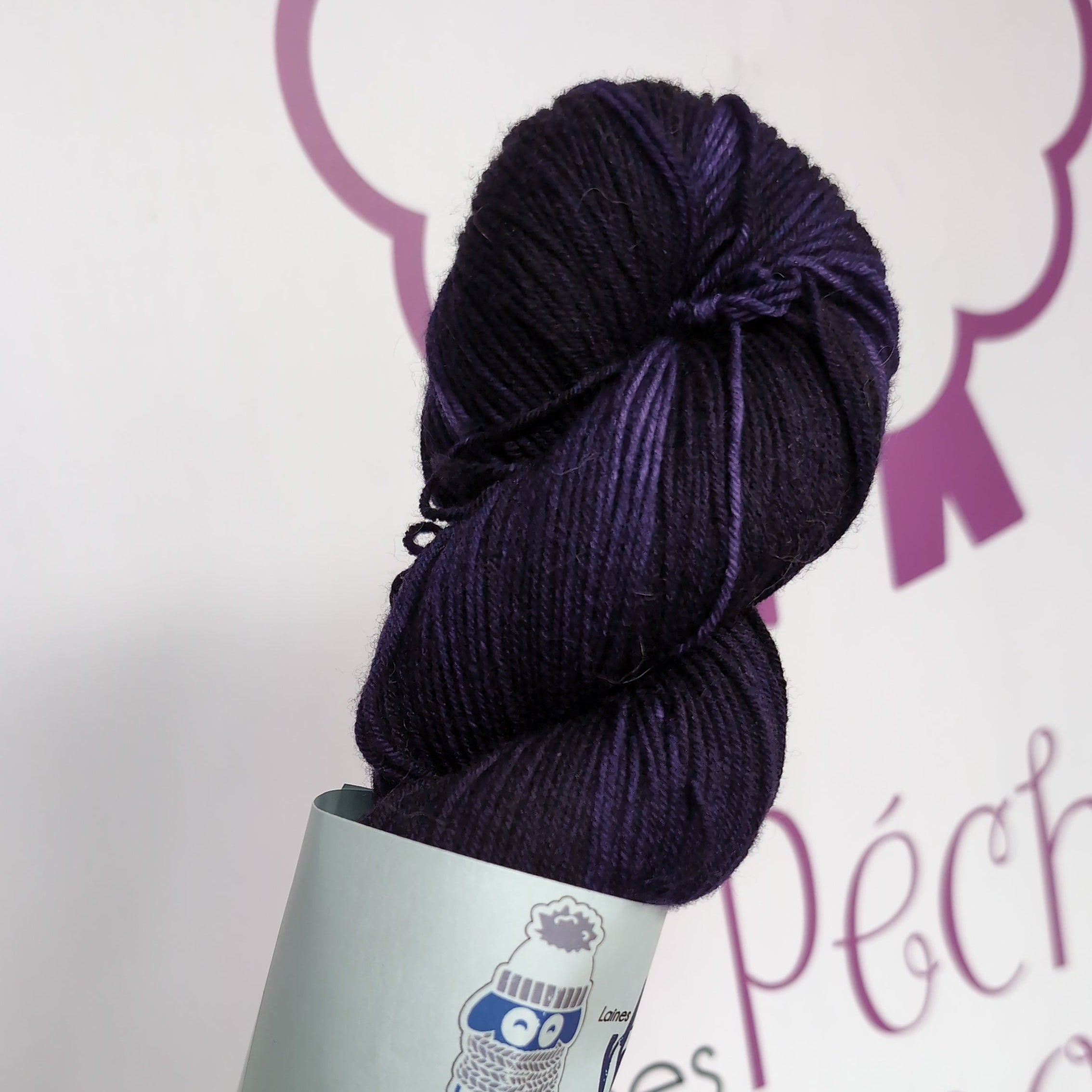 Laine à chaussette - Fingering Rambouillet nylon lavable - Exclusivité - Mûre sauvage